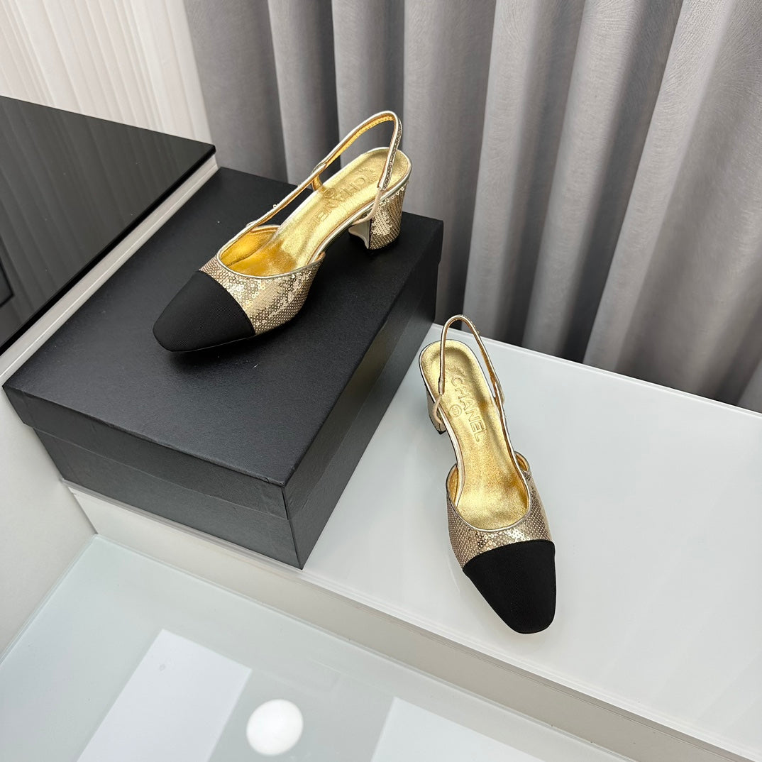 Two-Tone Slingback Shoes