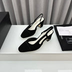 Two-Tone Slingback Shoes