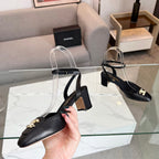 Retro Round-Toe Sandals