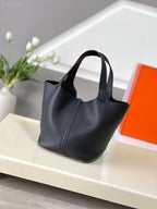 22cm Leather Bucket Bag