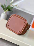 22cm Leather Bucket Bag