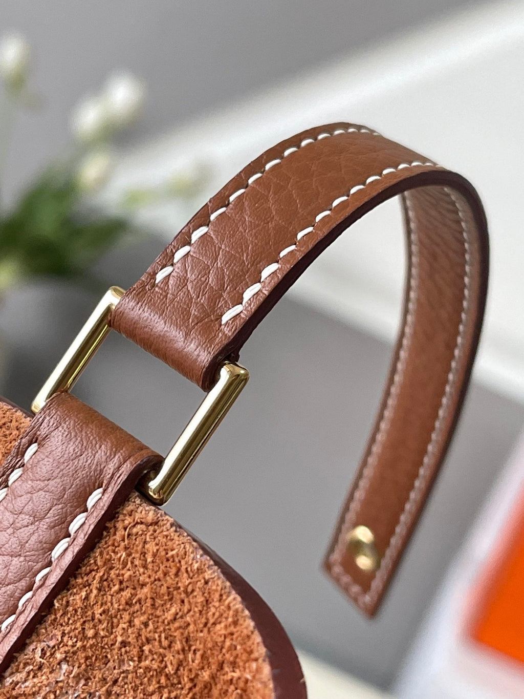 22cm Leather Bucket Bag