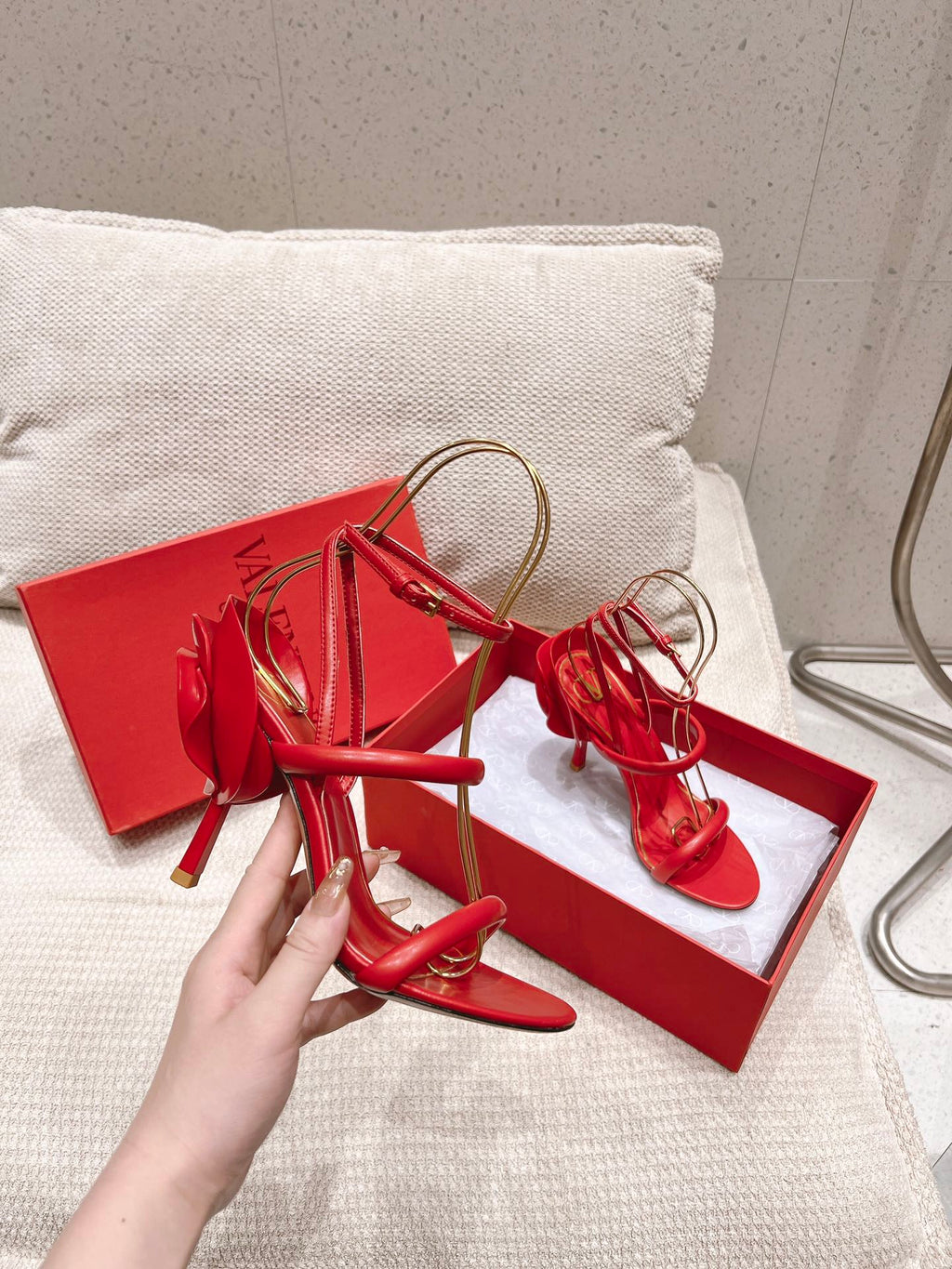Floral High Heel Sandals
