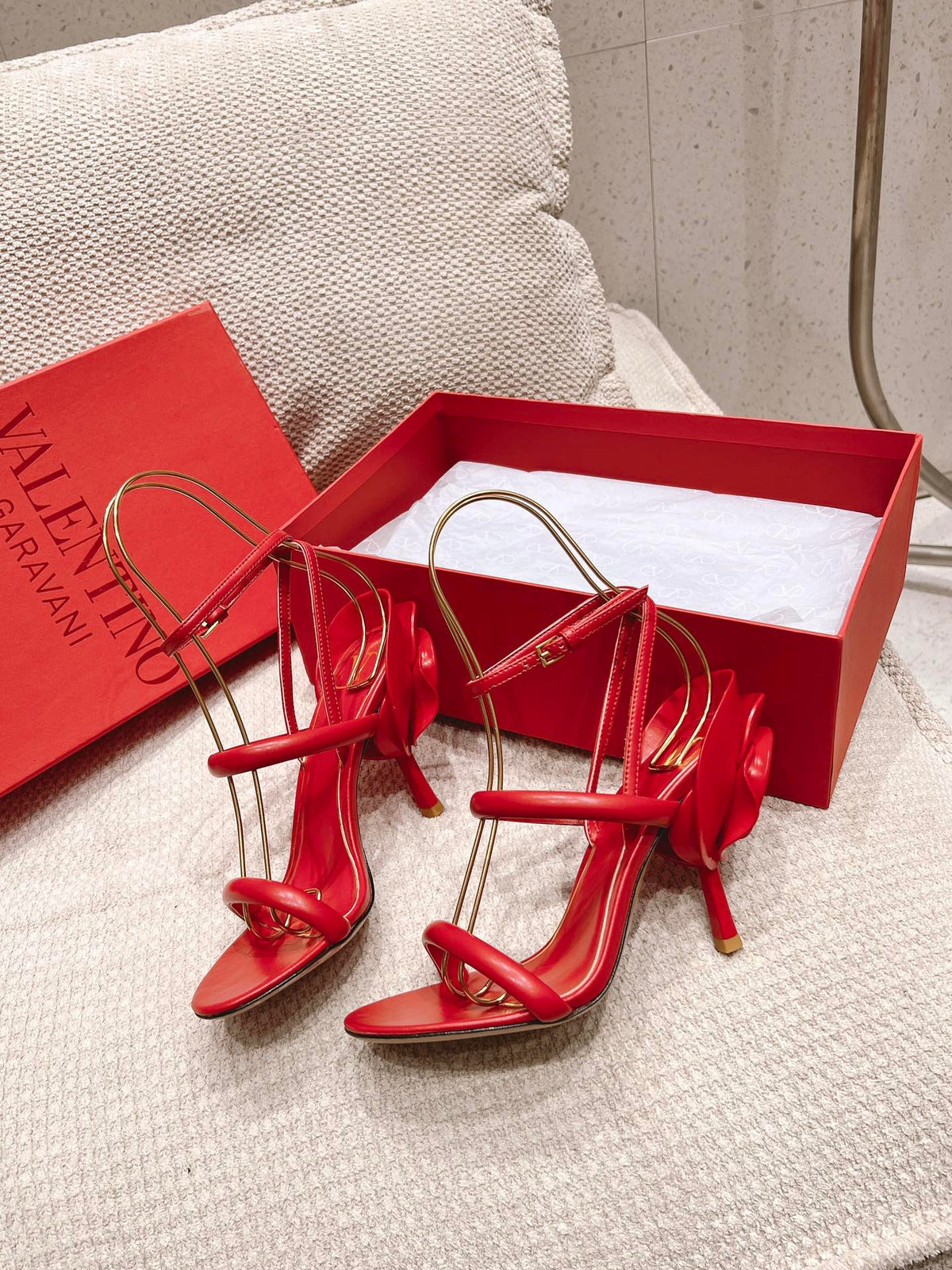 Floral High Heel Sandals
