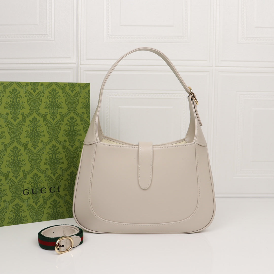 Small Shoulder Bag White Leather