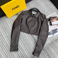 Crocodile Pattern Lambskin Jacket