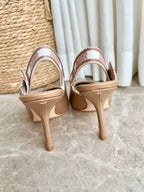 Embroidered Jacquard Salon Heels