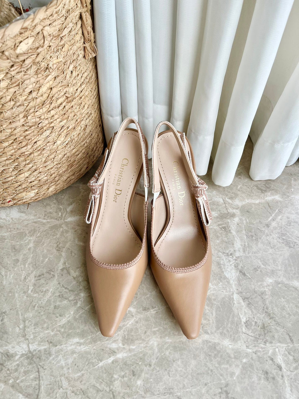 Embroidered Jacquard Salon Heels