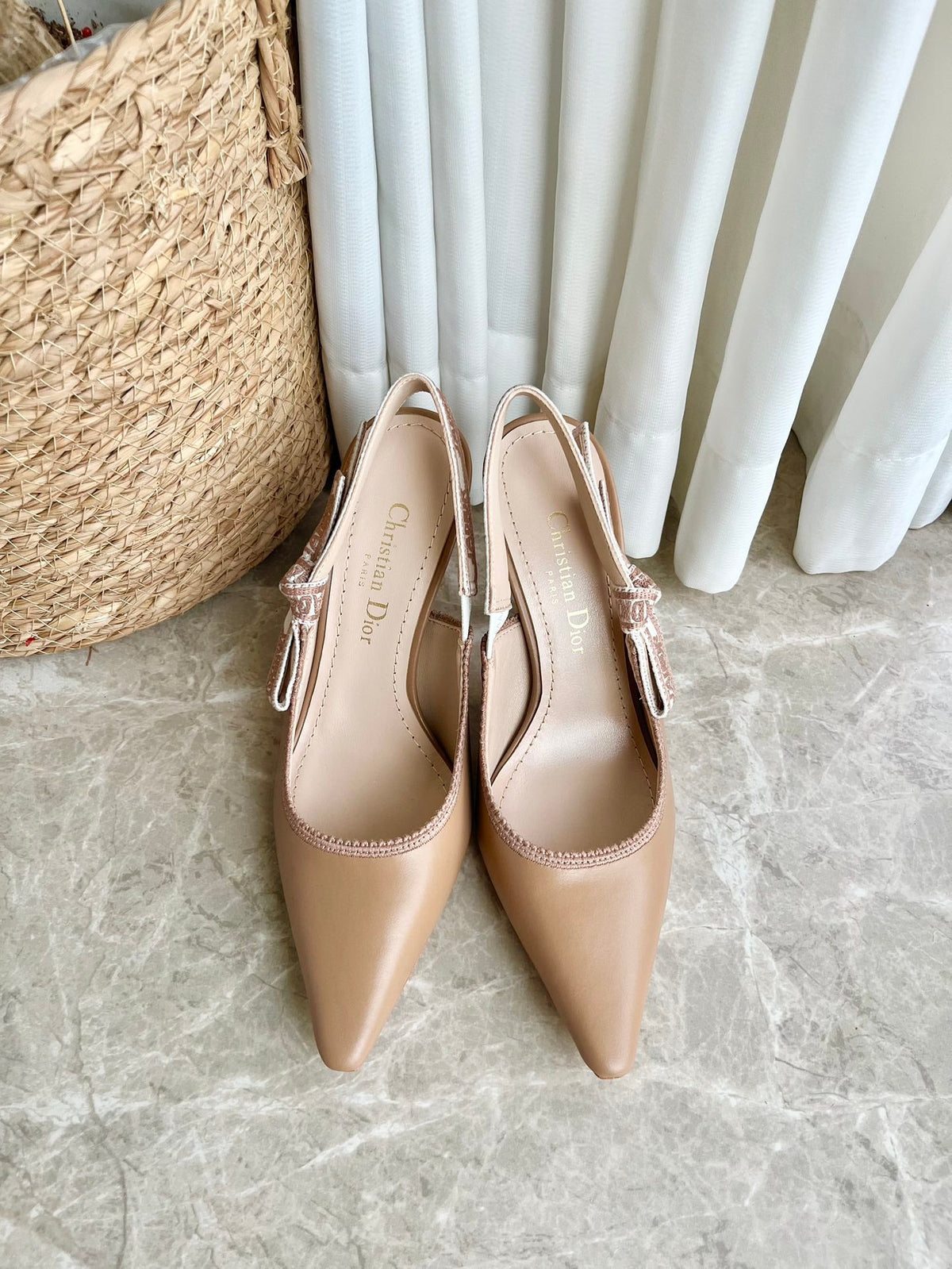 Embroidered Jacquard Salon Heels