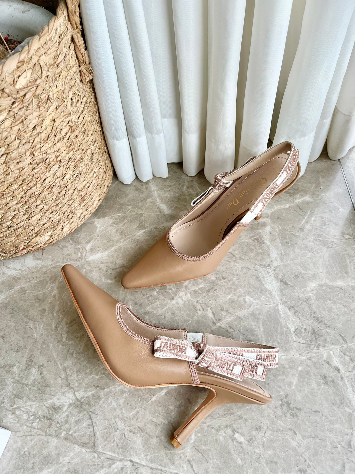 Embroidered Jacquard Salon Heels