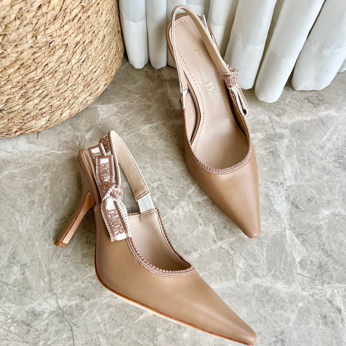 Embroidered Jacquard Salon Heels