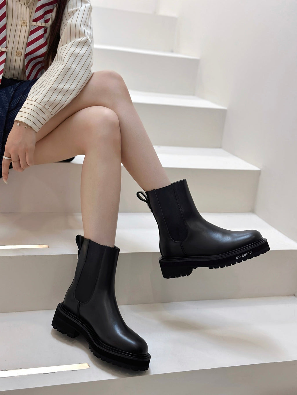Women’s Black Leather Ankle Boots