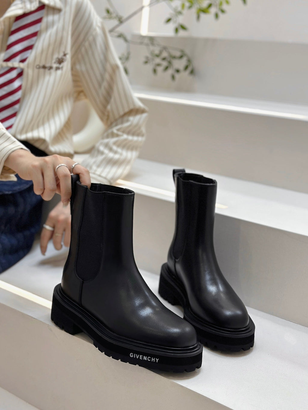 Women’s Black Leather Ankle Boots
