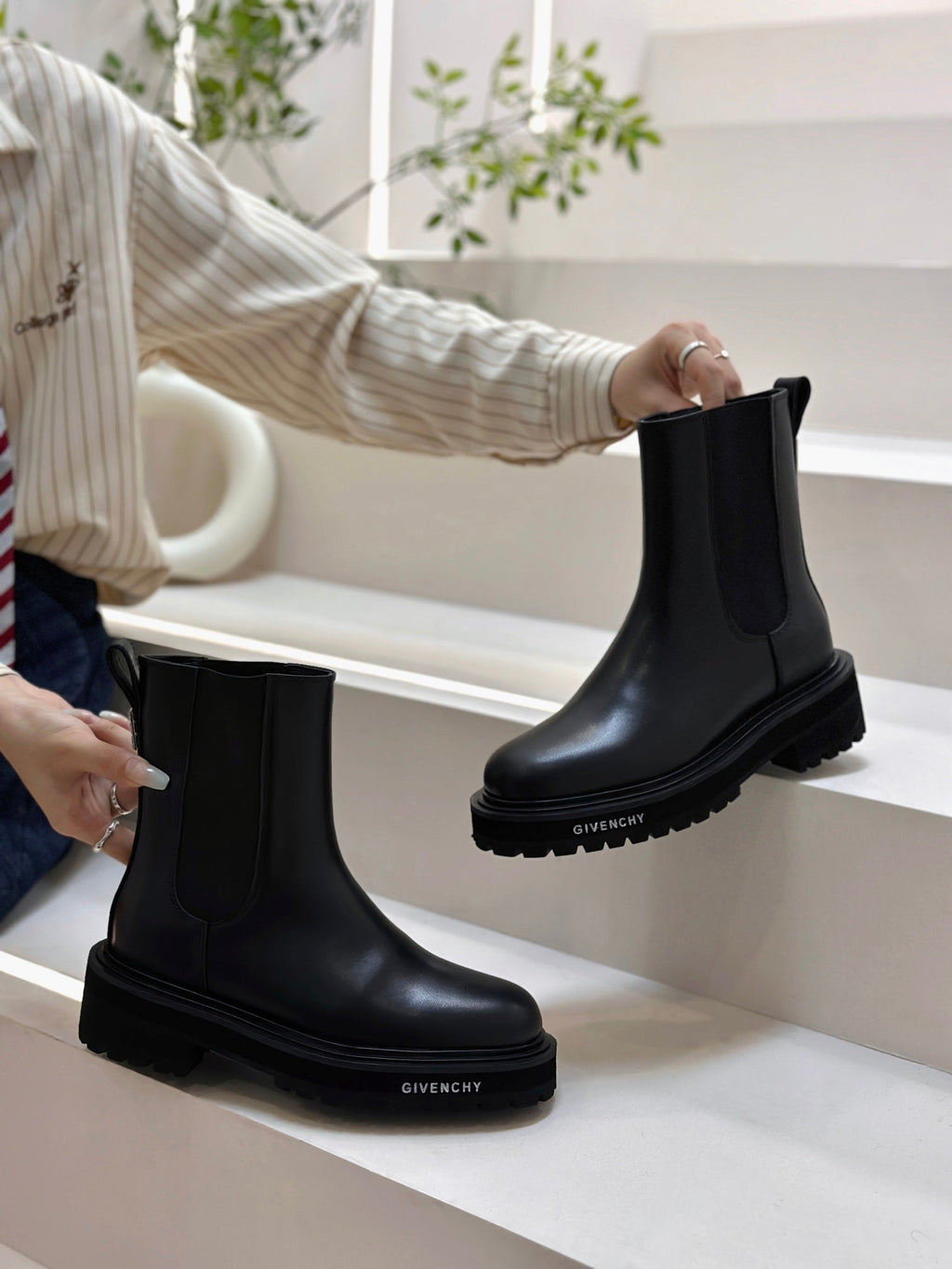 Women’s Black Leather Ankle Boots