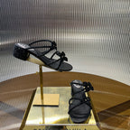 Lace Flower Crystal Sandals