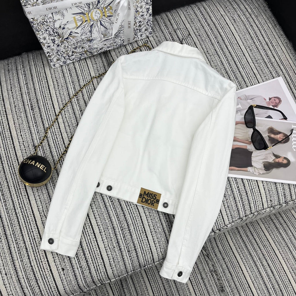 Denim Jacket with Embroidered Logo