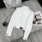 Denim Jacket with Embroidered Logo