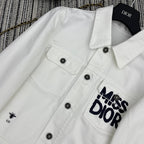 Denim Jacket with Embroidered Logo