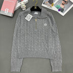 Cable-Knit Wool Cashmere Sweater