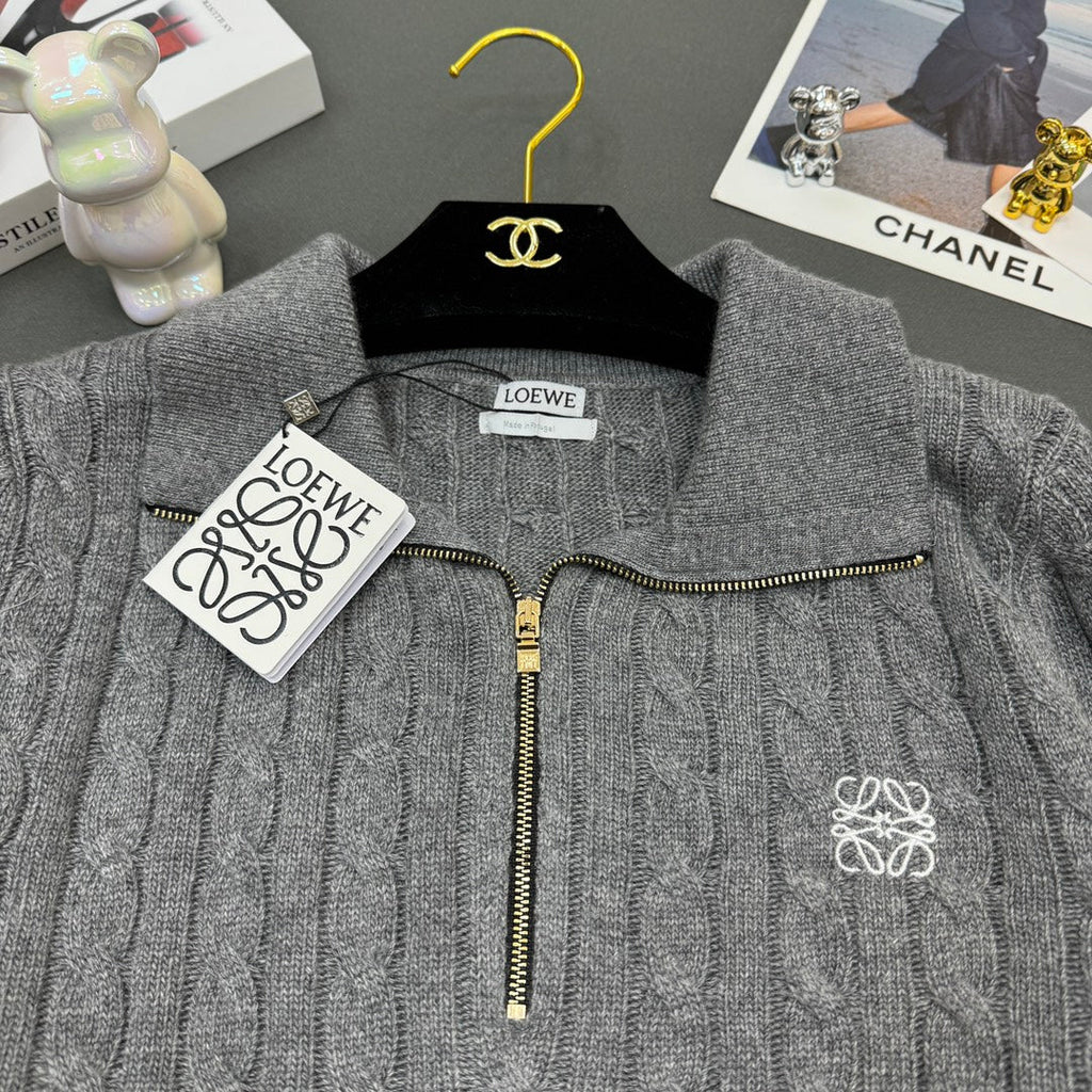Cable-Knit Wool Cashmere Sweater