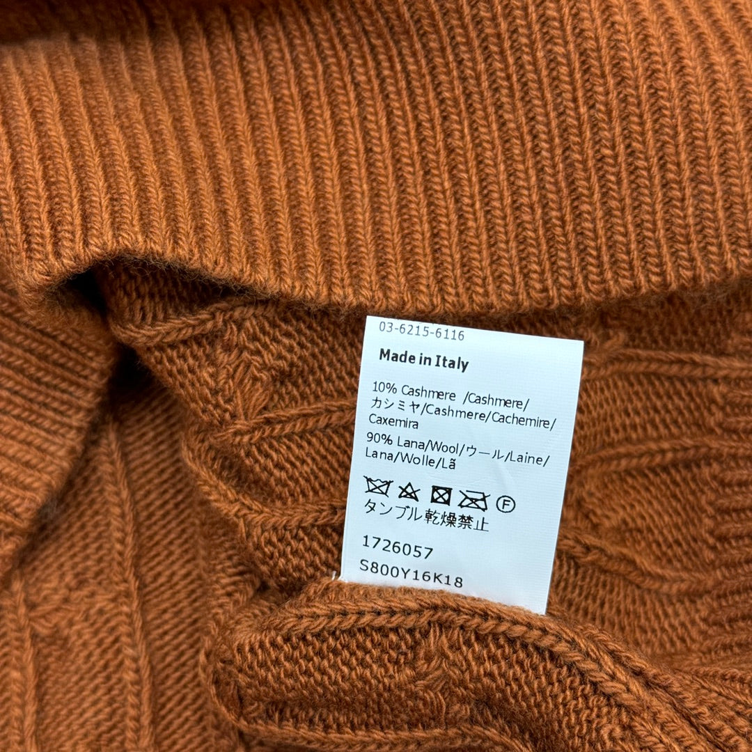 Cable-Knit Wool Cashmere Sweater