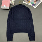 Cable-Knit Wool Cashmere Sweater