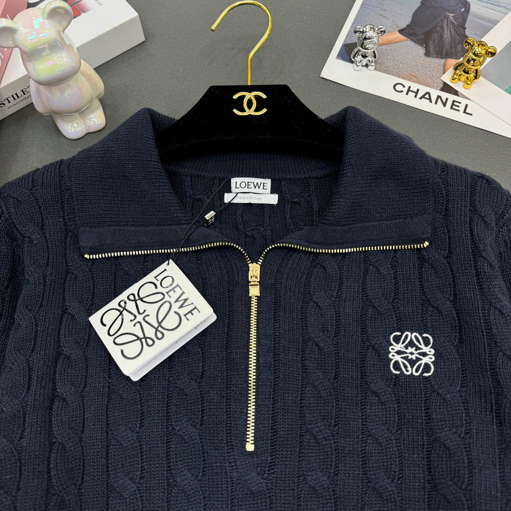 Cable-Knit Wool Cashmere Sweater