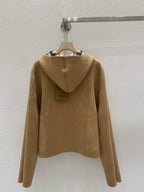 Reversible Knit Cardigan with Hood