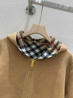 Reversible Knit Cardigan with Hood
