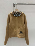 Reversible Knit Cardigan with Hood