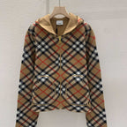 Reversible Knit Cardigan with Hood