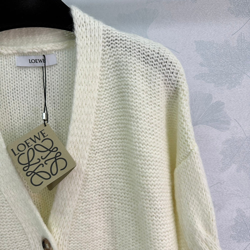 LW Hand-Knit V-Neck Cardigan