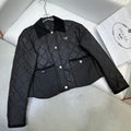 Cotton Jacket with Velvet Collar