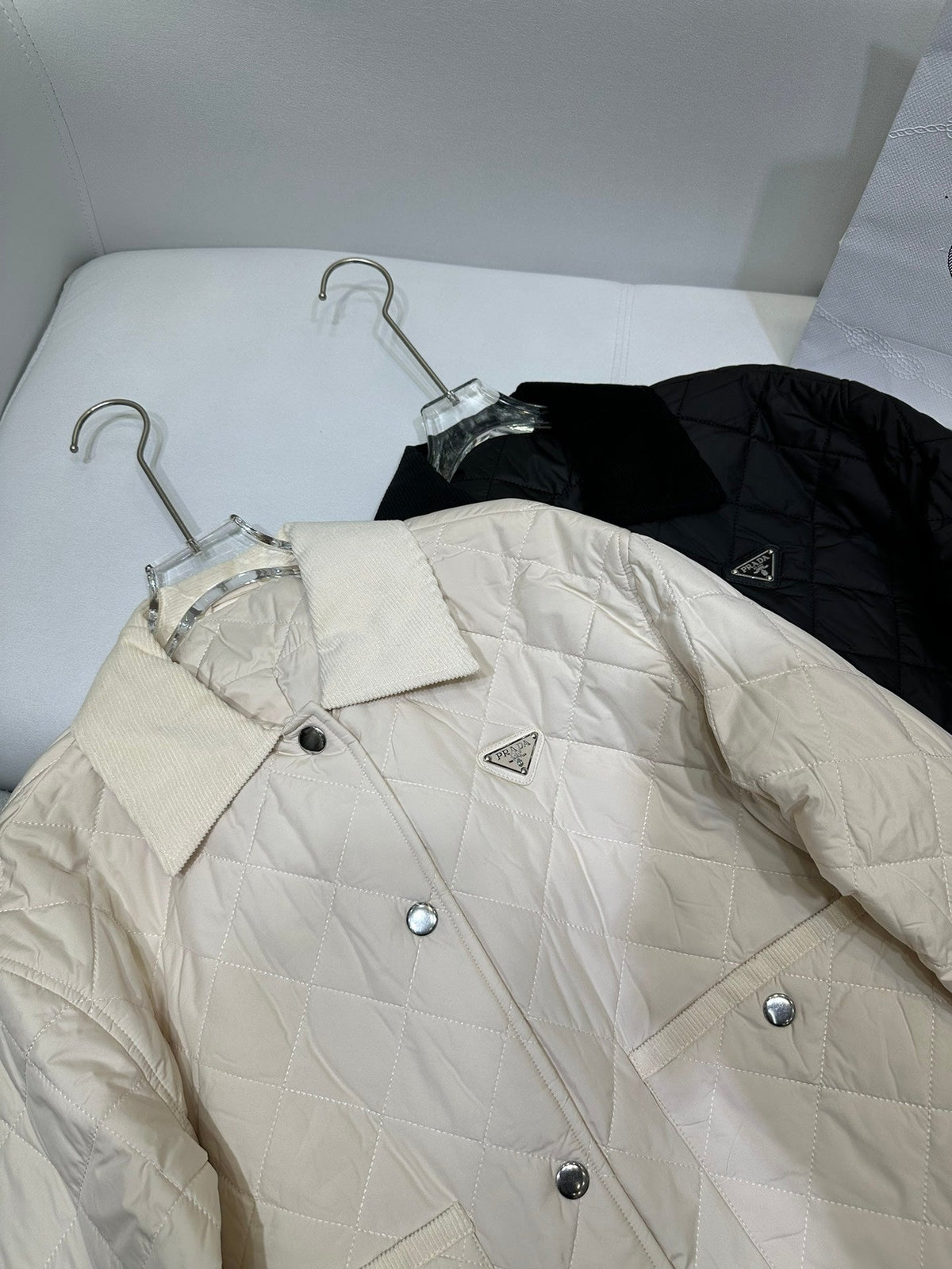 Cotton Jacket with Velvet Collar