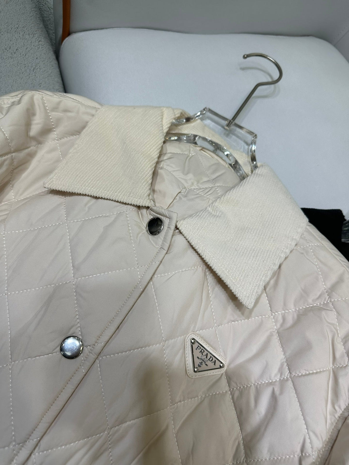 Cotton Jacket with Velvet Collar