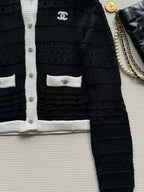 Contrast Knit Cardigan