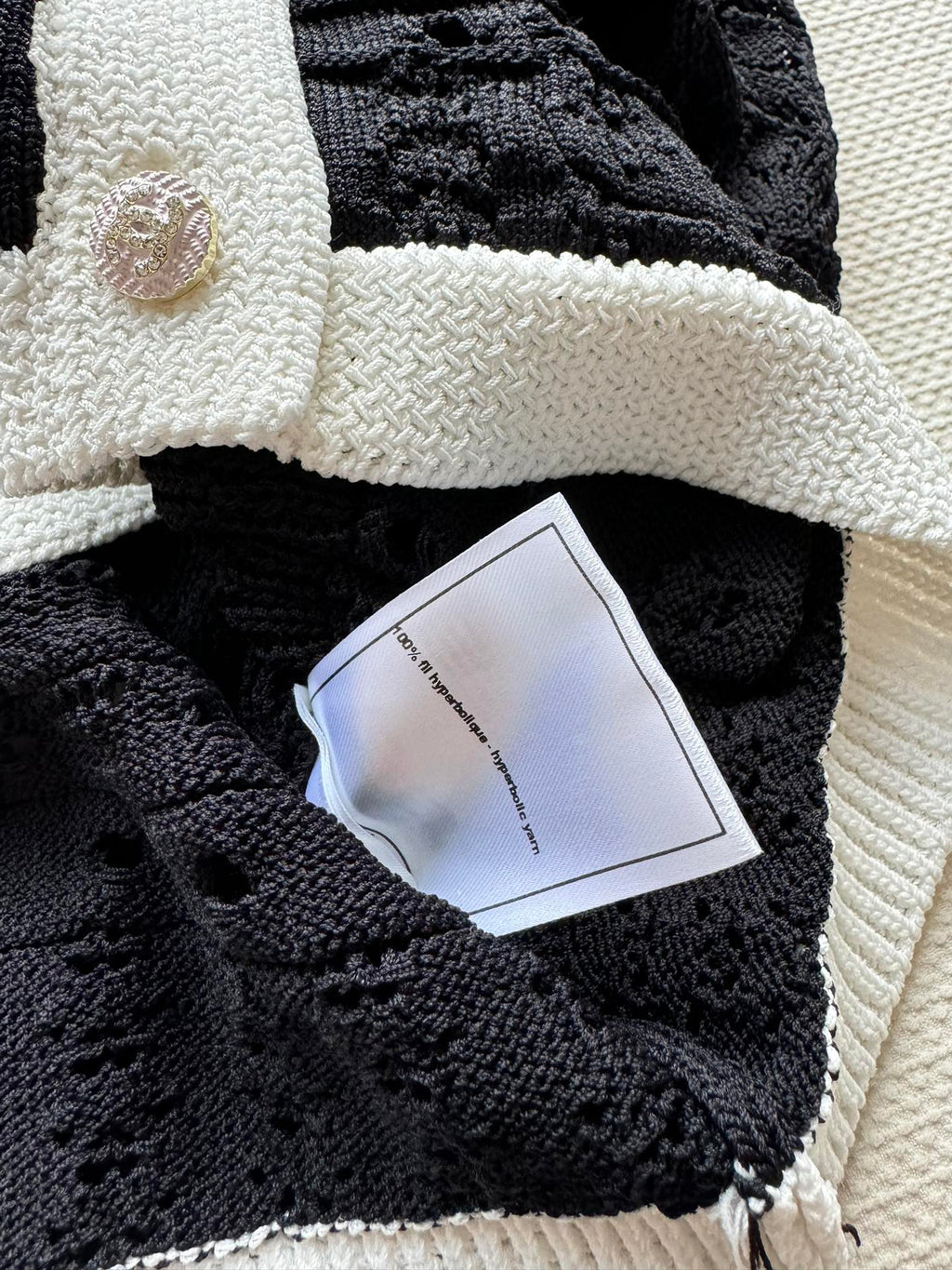 Contrast Knit Cardigan