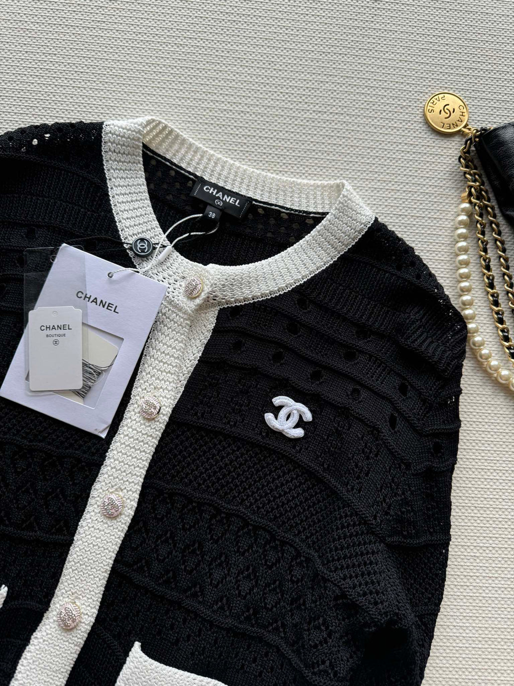Contrast Knit Cardigan