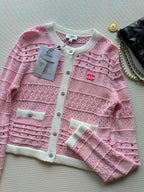 Contrast Knit Cardigan