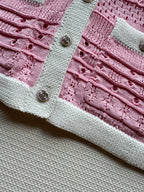 Contrast Knit Cardigan