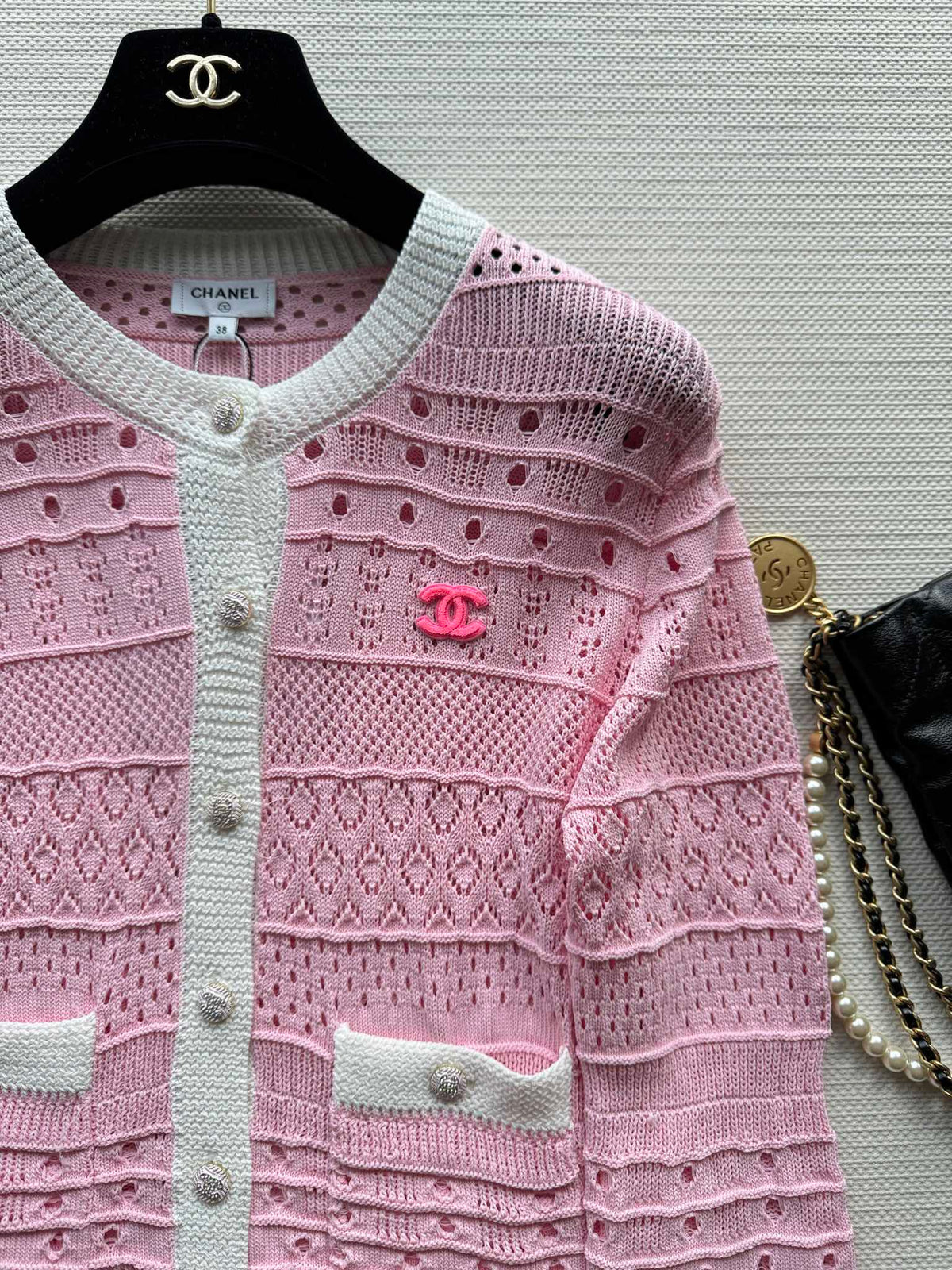 Contrast Knit Cardigan