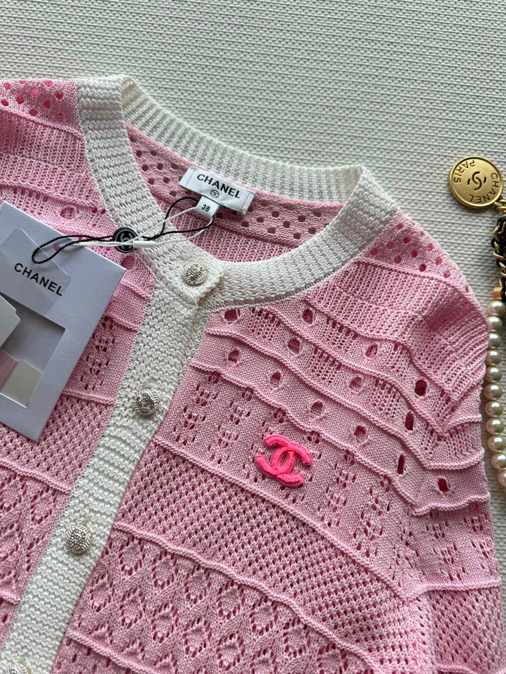 Contrast Knit Cardigan