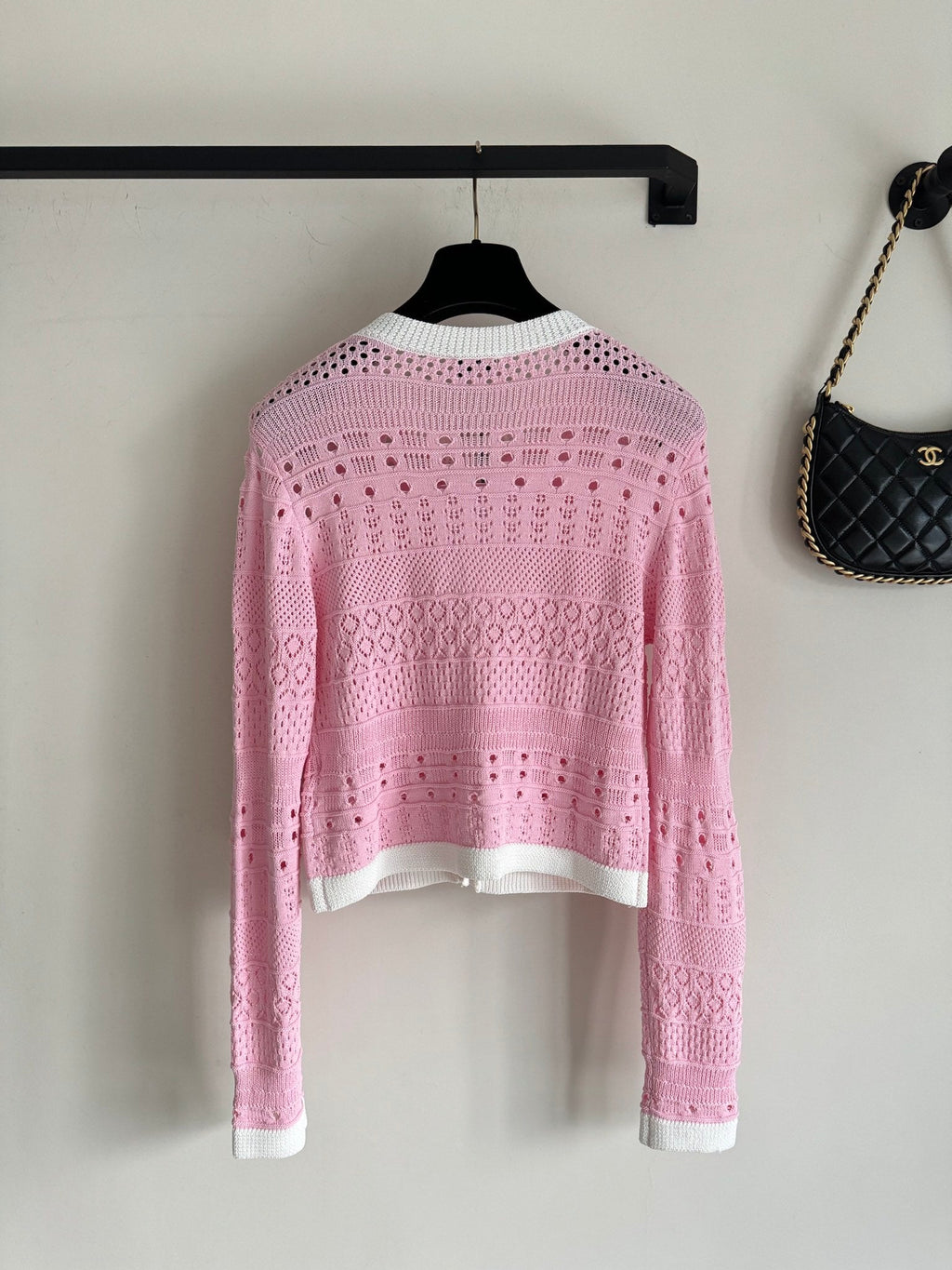 Contrast Knit Cardigan