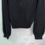 Retro Contrast Knit Top
