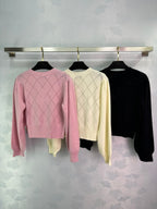 Retro Contrast Knit Top