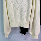 Retro Contrast Knit Top
