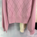 Retro Contrast Knit Top