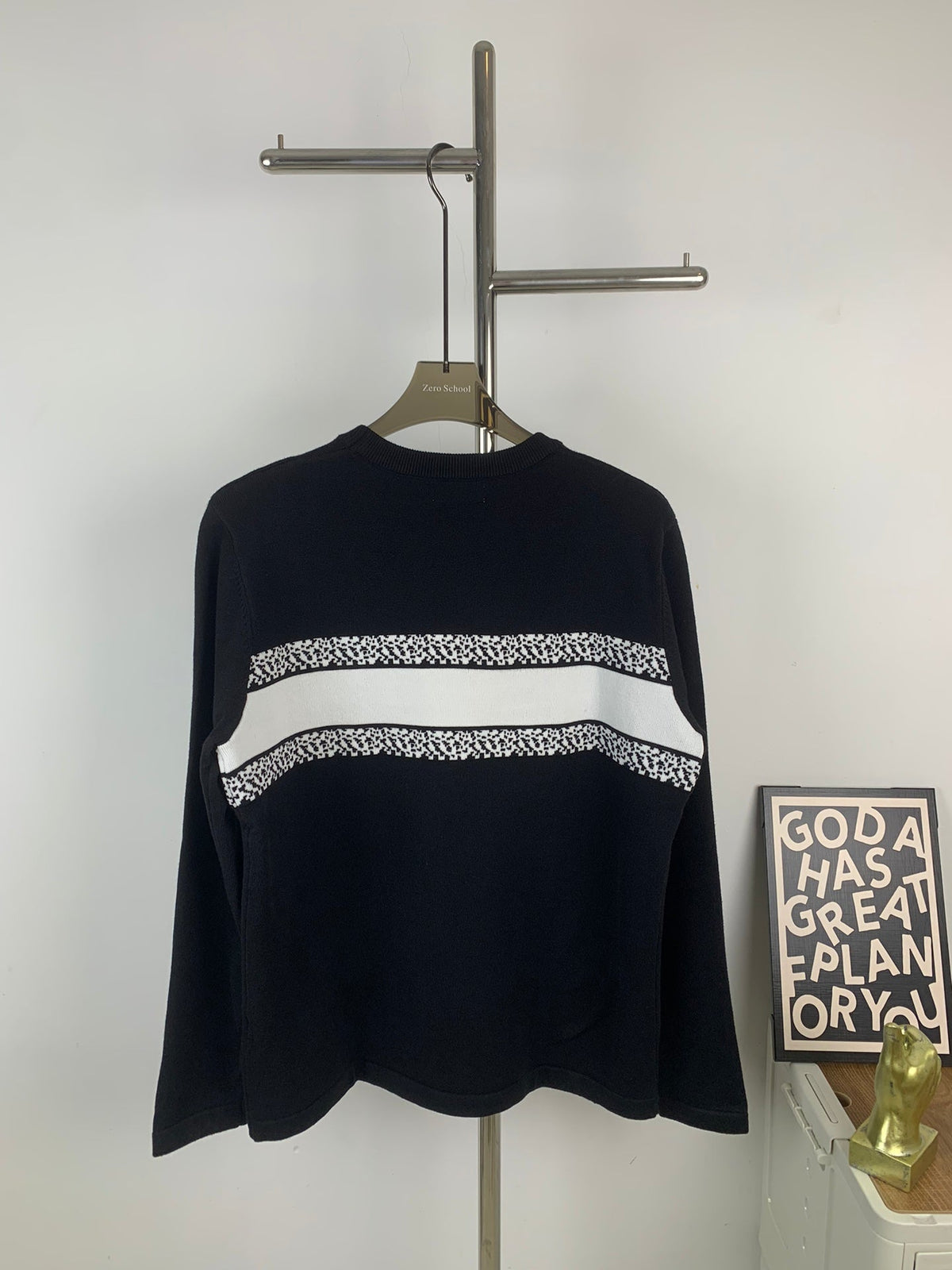 Jacquard Knit Long-Sleeve Sweater – Unisex