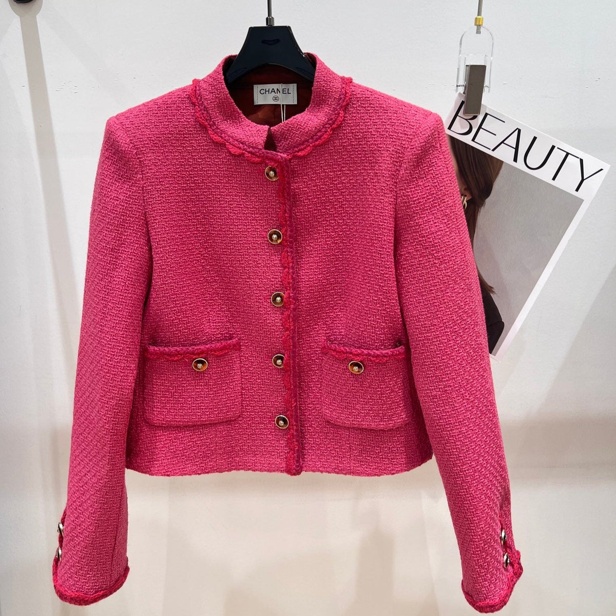 Short Jacket with Rose Detail