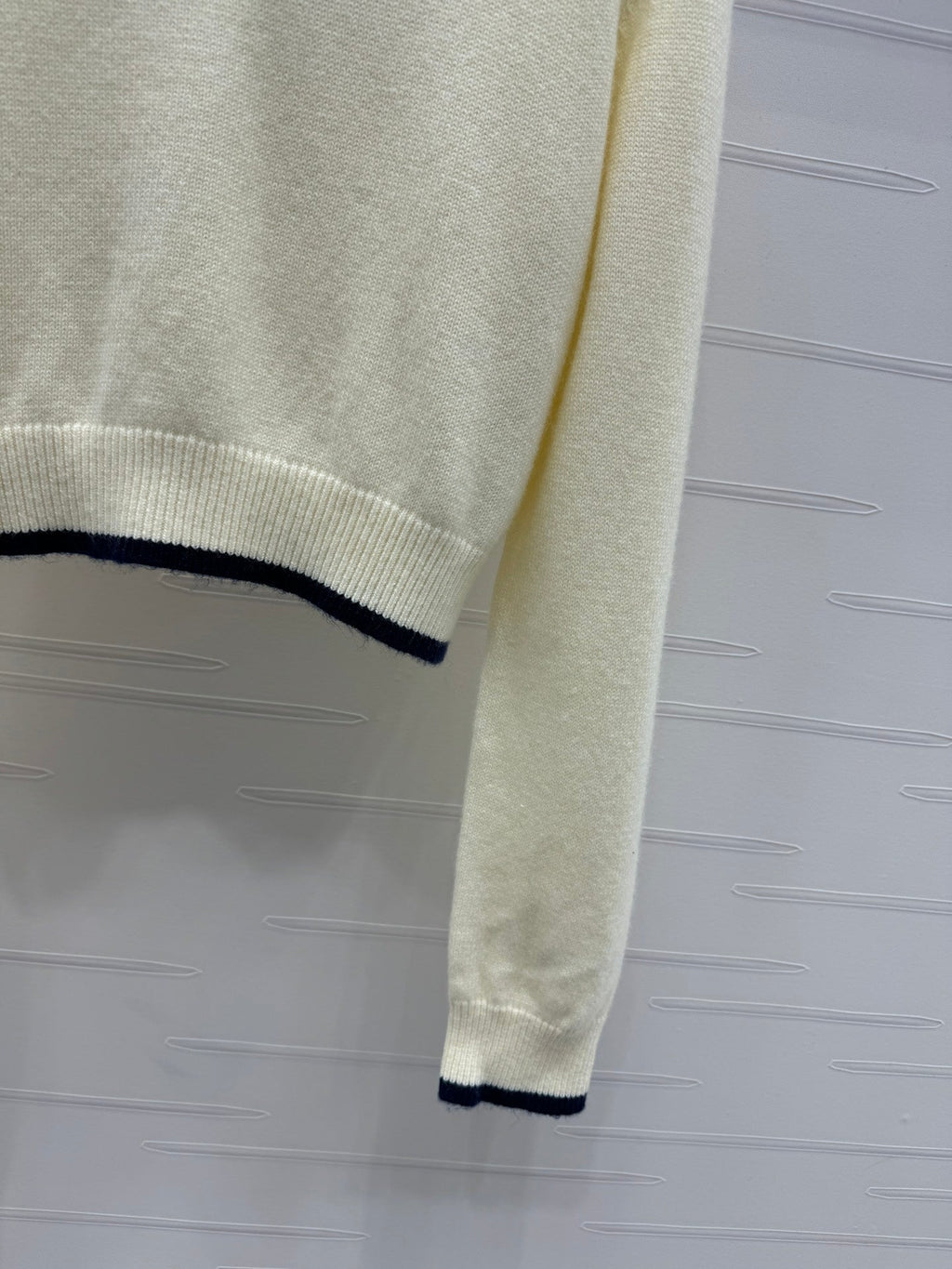Contrast Knit Long-Sleeve Top